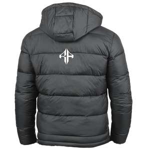 Chaqueta de invierno con logotipo personalizado de ATLANTIC, chaqueta acolchada con cremallera estampada transpirable de poliéster 100% - Product Image 2