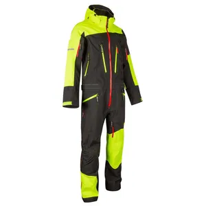 Roupa de esqui corta-vento personalizada de alta qualidade à prova d'água respirável com costura totalmente selada jaqueta de esqui feminina com capuz