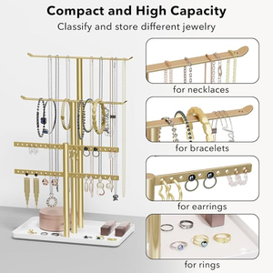 ที่ตั้งเครื่องประดับออกแบบตกแต่ง3ชุดพร้อมเส้นสายที่สะอาดสวยงามทันสมัยดึงดูดการเข้าถึงได้ในราคาที่เหมาะสม - Product Image 2