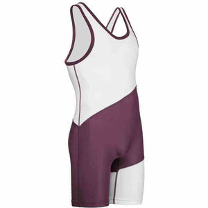 Combinaison de lutte en spandex avec logo personnalisé - Équipement Threads Gear TG-8, bretelles réglables, fermeture à pression, séchage rapide, haute qualité, toutes les couleurs - Product Image 2