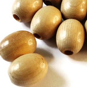 Perles ovales brun clair, forme personnalisée et perles en bois colorées, façonnées et dimensionnées à la main, produit artisanal indien - Product Image 1