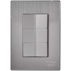 Interruttore per impieghi gravosi, MXIIX-001, 1 pezzo, Switchx3, 125-250VAC, 10A, 50/60Hz, Argento, Acciaio inossidabile/PC. - Product Image 1