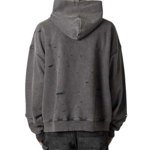 Fábrica al por mayor de alta calidad logotipo personalizado desgastado sólido transpirable pulóver Sudadera con capucha invierno Streetwear 100% algodón Digital 3D - Product Image 3