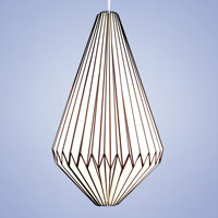   3 pièces de lampes suspendues pliantes en forme de diamant ovale à rayures, décoration artistique, lanterne en papier blanc origami, décoration de chambre à coucher