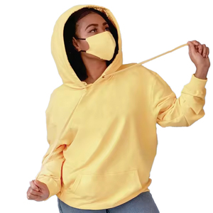 Sudaderas con Capucha para Mujer al por Mayor, Transpirables, de Invierno, Color Sólido, Marca Personalizada, 100% Algodón, Felpa, Logotipo Frontal Personalizado - Product Image 3