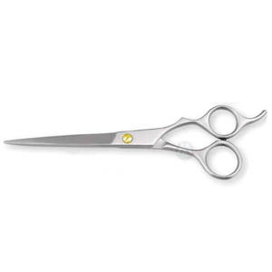 Ciseaux à cheveux en acier inoxydable, lame droite avec repose-doigts, ciseaux de coiffure professionnels pour salon, ciseaux de barbier par MAQNSCO - Product Image 1