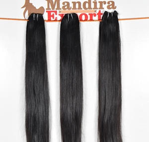 Venta al por mayor de extensiones de cabello humano de templo indio virgen con cutícula alineada, mechones rectos naturales, estilo de onda 1B, onda profunda suelta - Product Image 5