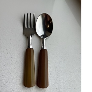 Cubiertos decorativos de latón hechos a mano, cubiertos, utensilios de cocina, juego de cuchara y tenedor para bodas, fiestas y hoteles - Product Image 6