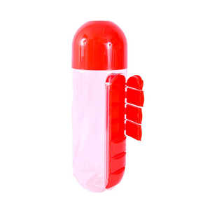 Estuche para Pastillas Myrva, Botella Roja de Plástico para Almacenamiento de Medicamentos - Product Image 1