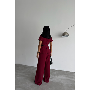 Mono corto color borgoña para fiesta - Product Image 1