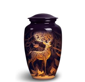 Urnes de crémation de cerf majestueux doré pour l'enterrement des cendres adultes pour papa urne mâle et femelle funérailles hommes femmes urne commémorative taille personnalisée - Product Image 1
