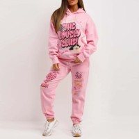 REDDITO SPORTS – Polaire brodé personnalisé pour femme grande taille, 100 % coton respirant, avec patchs aux genoux, style urbain, collection printemps