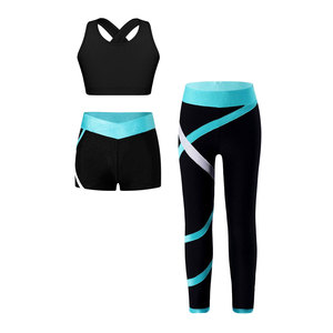 Fabricante de ropa deportiva Gym Fitness Set Workout Fitness Ropa Set Gym Bra Shorts Leggings Sports 3 Pcs Set para mujeres - Product Image 4
