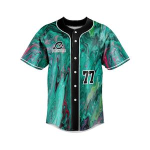 เสื้อเจอร์ซีย์เบสบอลพิมพ์ซับลิเมชันเสื้อเบสบอลออกแบบได้ตามต้องการสีสันสดใส - Product Image 5