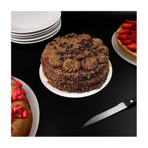 10 kg disque de plateau à gâteau dur noir et blanc carton de qualité alimentaire bord lisse DM 28 cm plateaux de service - Product Image 2