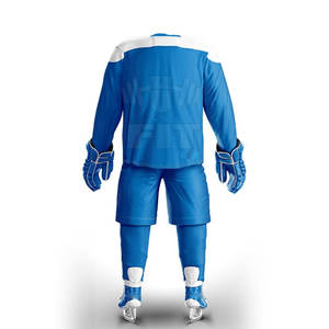 Ensemble d'uniformes de Hockey sur glace professionnel de haute qualité pour hommes vêtements d'entraînement haut de gamme Logo de couleur personnalisé vente en gros 100% Polyester - Product Image 6