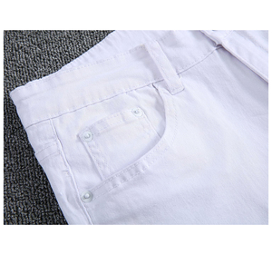 Venta al por mayor de alta calidad por encargo de los hombres de verano Ins estilo Jeans Pantalones de cintura media alta tela de algodón Casual/Jogging bajo MOQ venta - Product Image 5