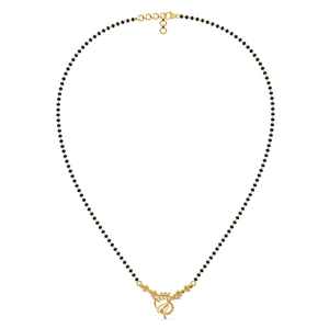 Collier pendentif Mangal Sutra de style traditionnel 18 carats pour un usage quotidien pour les femmes, chaînes au design ethnique minimaliste - Product Image 1