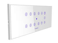 Interrupteur tactile intelligent 6 Gang 8, compatible Fox Domotics, commandes vocales Google Alexa, Wi-Fi, verre trempé