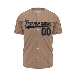 Uniformes Deportivos Personalizados al por Mayor con Logotipo Impreso, Conjuntos de Camisetas de Béisbol 100% Poliéster, Secado Rápido, Transpirables, Unisex, MOQ 10 Conjuntos Personalizados - Product Image 5