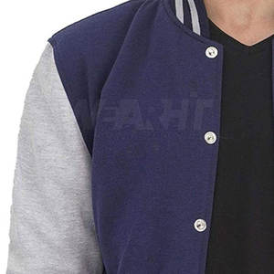 OEM Vestes Letterman à manches longues grande taille pour hommes Vêtements d'extérieur vierges unis à imprimé personnalisé - Product Image 5