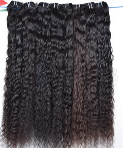 Vente en gros d'extensions de cheveux humains Indian Temple cuticule bouclée naturelle alignée sans traitement chimique lâche vague profonde Afro inclus - Product Image 5