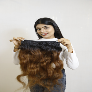 Extensiones de cabello humano virgen sin procesar Onda recta sedosa Trama doble/paquetes Cutícula alineada Micro Cierre de encaje doble dibujado - Product Image 1