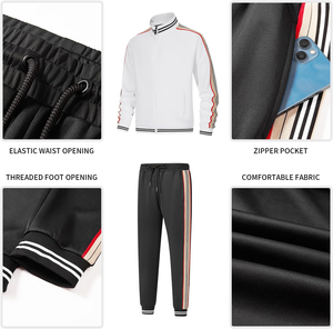 Trajes de chándal blancos para hombre Conjunto Chándal Trajes de chándal Trajes de 2 piezas BY STYLE BOY & Co - Product Image 5