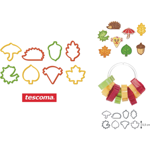 ชุดที่ตัดคุกกี้8ชิ้นคอลเลกชันฤดูใบไม้ร่วงเครื่องมือคุกกี้ระดับพรีเมียม delicia dolci Cucina - Product Image 1