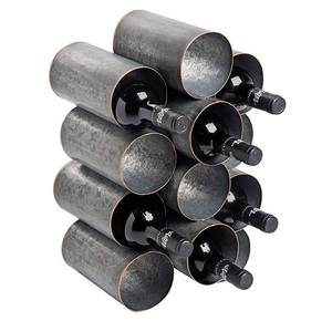 Estante para vino de encimera de metal y cuero con capacidad para 6 botellas de vino al precio más bajo, perfecto para decoración del hogar y estante de almacenamiento de cocina - Product Image 3