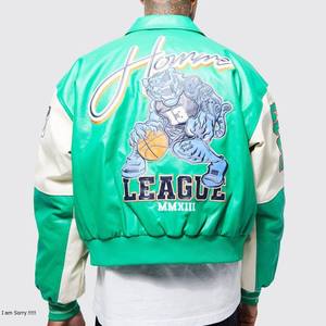 Vêtements d'extérieur d'hiver, vêtements de luxe pour l'école, le collège, le baseball, le streetwear, veste bomber varsity avec broderie personnalisée pour hommes - Product Image 2