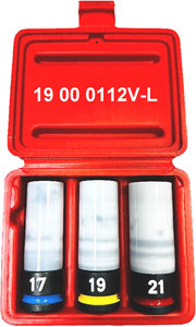 Profesional, DIY, OEM, ODM, Pro. Juego de 3 Llaves de Impacto Profundas 2 en 1 con Protector de Tuerca de Acero Inoxidable de 1/2 Pulgada - Product Image 2