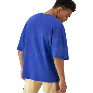 Camiseta de mezcla de algodón de gran tamaño para hombre, ropa informal de verano holgada, Top de algodón 100% - Product Image 4