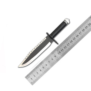 Cuchillo Rambo hecho a mano con hoja de acero inoxidable 440c y funda de cuero para camping, supervivencia y caza. Cuchillo Bowie para camping. - Product Image 6