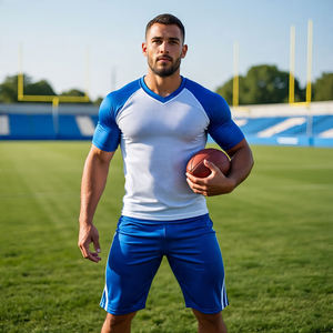 Maillot de baseball surdimensionné en maille T-shirt pour homme Maillot de football en maille d'entraînement pour homme - Product Image 5