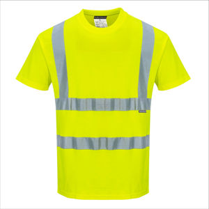 Custom Logo High Visibility Yellow Safety Reflective T <b>Shirts</b> Neon Green Working High Viz T-<b>shirts</b> for Men - Product Image 1