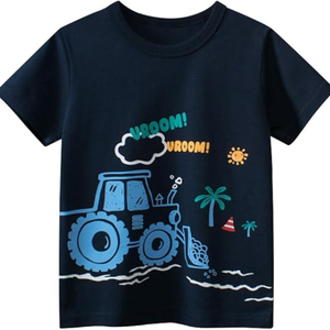 Enfant en bas âge garçon tricoté coton t-shirt personnalisé Applique Boutique vêtements été enfants garçon vêtements chemises fabriquées au Bangladesh - Product Image 4