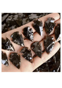 Punta de Flecha de Obsidiana Negra, Cristal Volcánico Tallado a Mano para Decoración del Hogar, Regalo y Artesanía, Precio al por Mayor - Product Image 2