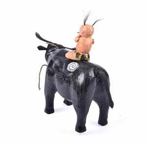 Marionetas de Agua Hechas a Mano a Precio de Fábrica, Decoración para Sala de Estar / Uso como Regalo, Bebé y Búfalo, Hechas en Vietnam - Product Image 5