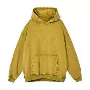 Sudadera con Capucha Oversize Unisex Index Apparel, Color Marrón Sólido, Diseño de Bolsillo Tejido en Algodón, para Otoño, Largo Regular - Product Image 5