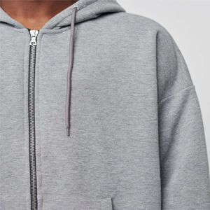 Sweat à capuche surdimensionné marron moutarde 80% coton 20% polyester Style zippé Poche kangourou Ourlet côtelé Poignets côtelés Imprimé Polaire Hiver - Product Image 6