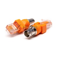 Adaptador BNC Hembra a RJ45, Convertidor Coaxial a Ethernet Balun, Conector RF de 75 Ohmios a 100 Ohmios para Extensión de Video CCTV