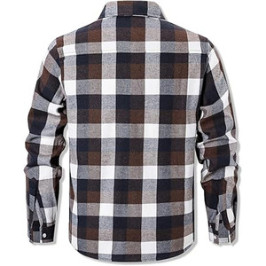 Chemise en flanelle pour homme de style luxueux, vente chaude, anti-rides, haute qualité, prix raisonnable, chemise en flanelle pour homme à manches longues - Product Image 2