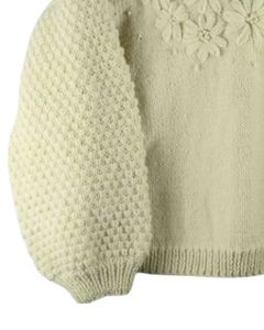 เสื้อสเวตเตอร์ถักลายดอกไม้สำหรับผู้หญิง เนื้อผ้านุ่ม อุ่นสบาย ดีไซน์ดอกไม้ 3 มิติ เสื้อถักฤดูหนาวแสนสบาย แฟชั่นระดับพรีเมียม - Product Image 6