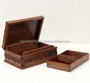 กล่องใส่เครื่องประดับไม้ ดีไซน์ทันสมัย เป็นมิตรกับสิ่งแวดล้อม งานแฮนด์เมด สำหรับเก็บแหวน ต่างหู และเครื่องประดับอื่นๆ เหมาะสำหรับใช้ในบ้าน หรือเป็นของขวัญในวันหยุด - Product Image 6
