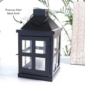 Antique Inspired Black Lantern <b>Tea</b> <b>Light</b> Holder with Classic Charm Weathered Lantern <b>Tea</b> <b>Light</b> Holder for Soft Romantic <b>Light</b> - Product Image 3