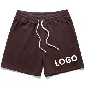 Short de sport 100% coton pour hommes, entrejambe de haute qualité de 5 pouces, streetwear personnalisé avec cordon de serrage élastique écologique - Product Image 4