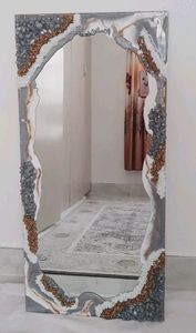 Cadre photo mural unique en os de buffle doré de luxe pour salon d'hôtel moderne, décoration artistique HF Industries - Product Image 6