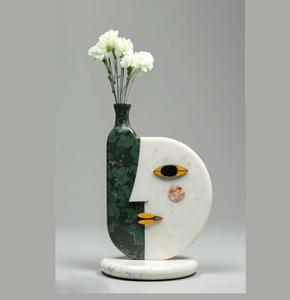 Private Labelling Handcrafted Marble Flower <b>Vase</b> For Traditional And Contemporary Home Decoration With Artistic Stone Craft - Product Image 1
