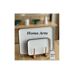 Juego de 2 bandejas de madera y cuero para servir dátiles y chocolates de diferentes tamaños al precio más bajo - Product Image 1